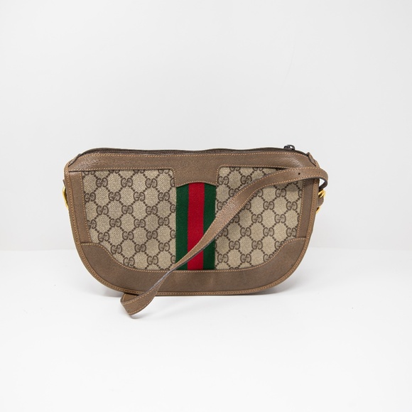 Gucci Bree Mini Vintage GG Monogram Coated Canvas Leather Crossbody Purse Bag - Picture 4 of 7